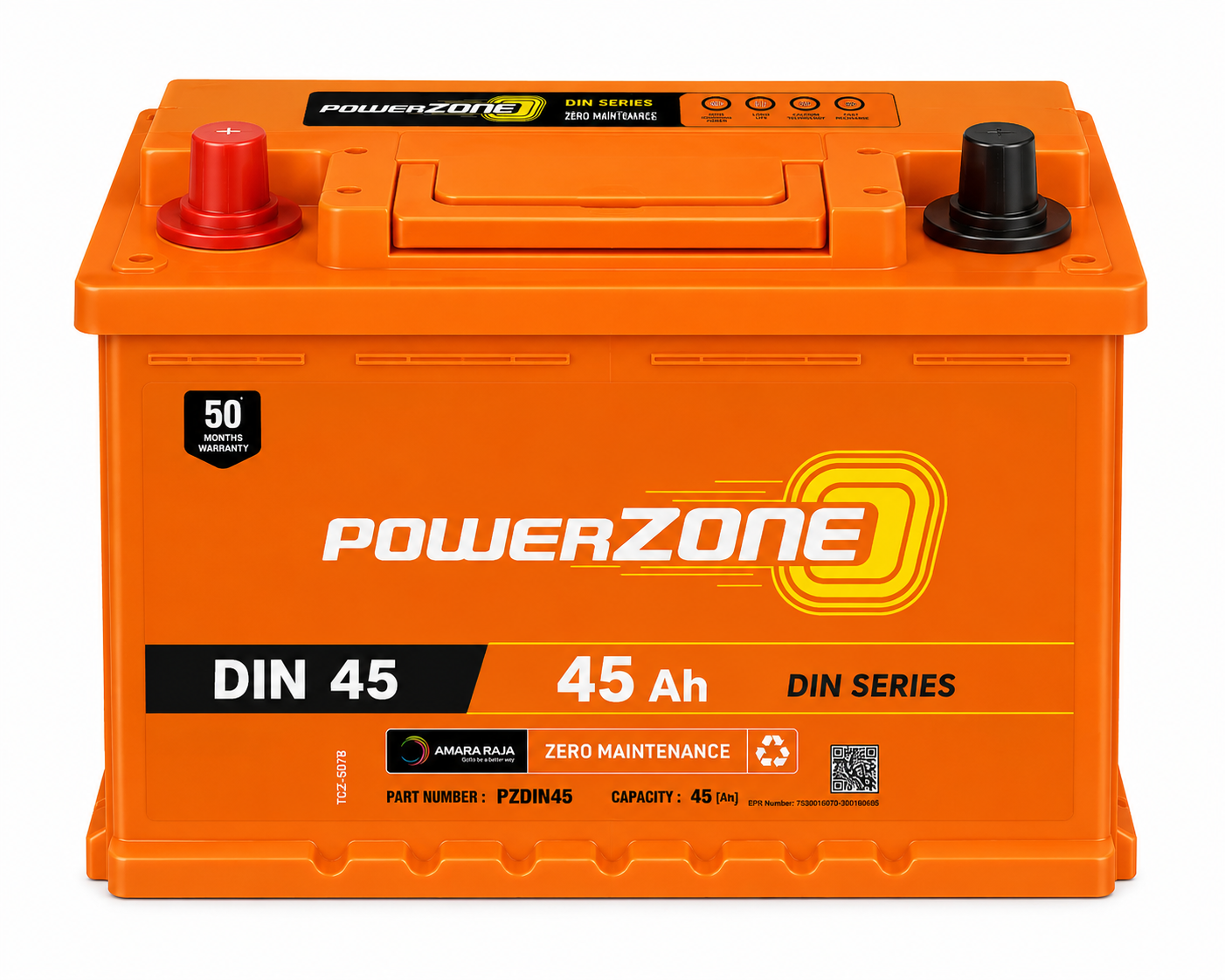 Powerzone-PZ-DIN-45-45Ah-car-battery