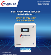 Microtek I-Lithium WiFi 1500SW Inverter with In Built Lithium Battery