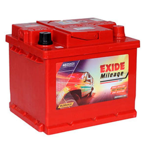Exide Mileage MLDIN44LH red car battery at Battery City for car battery replacement