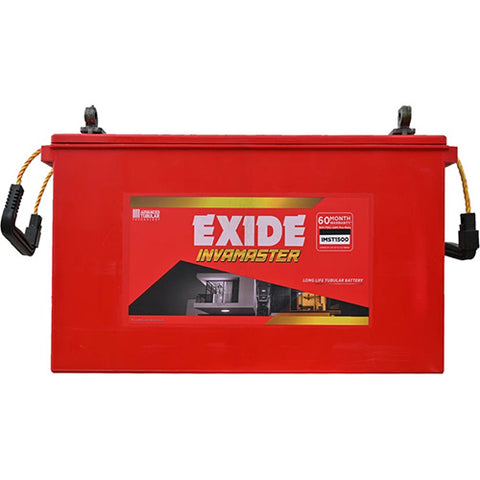 Exide InvaMaster red inverter battery with handles, featured for home UPS systems at Battery City