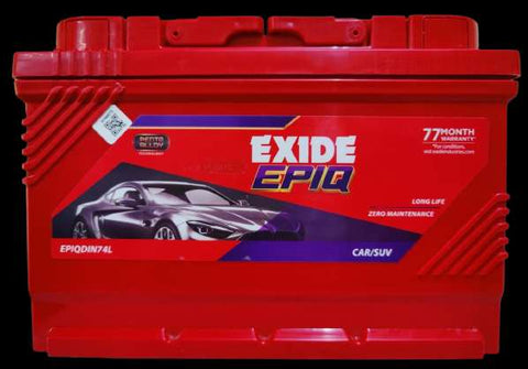 Exide EPIQDIN74L  DIN74 car battery
