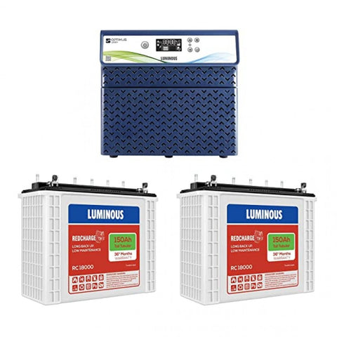 Luminous Optimus 2300 2KVA with 2 of RC18000 - 150AH