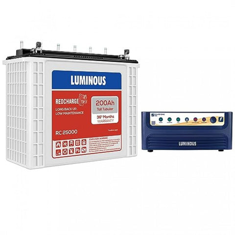 Luminous combo PowerSine 1100 Pure sine wave Inverter + RC25000 - 200AH