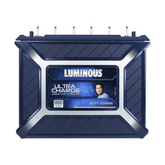 Luminous 200Ah inverter battery in blue casing, ideal for home UPS, sold by BatteryCity